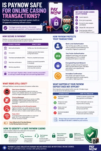 How secure online casino transactions work in Singapore with banking security features and scam prevention tips