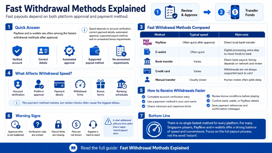 Fast withdrawal methods explain