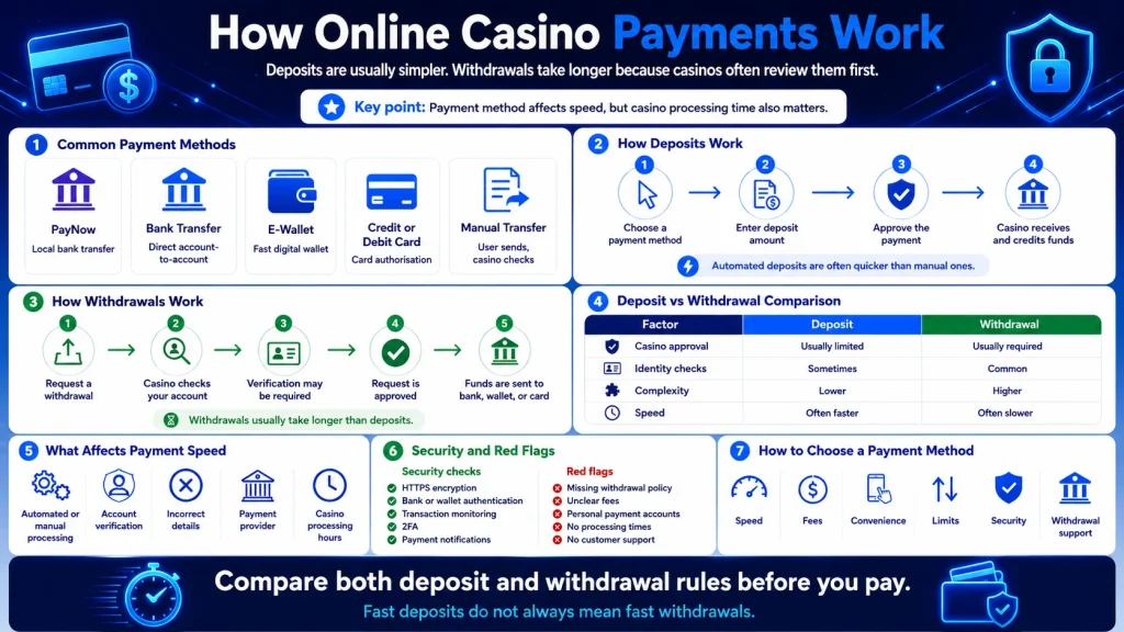How online casino payments work