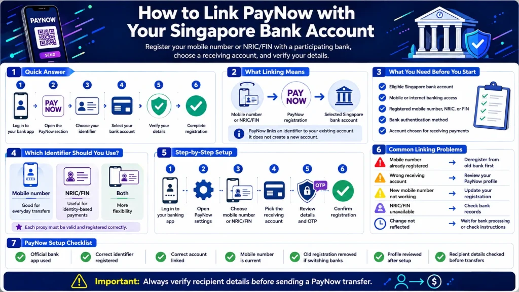 link paynow bank account